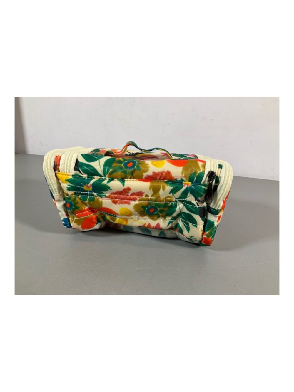 Lug Mini Trolley Cosmetic Case - Bloom Sand, Colorful Striped Zippered Design, P - Picture 4 of 8